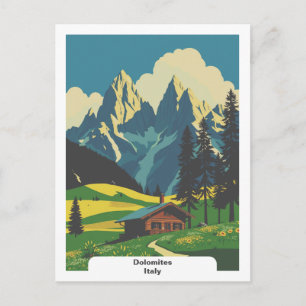 Carte Postale Dolomites, Italie Voyage Rétro