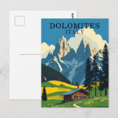 Carte Postale Dolomites Italie Voyages rétros (Devant / Derrière)