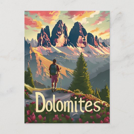 Carte Postale Dolomites Randonnée (Devant)