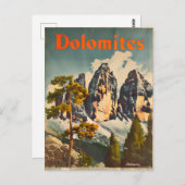 Carte Postale Dolomites Vintage (Devant / Derrière)