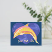 Carte postale Dolphin colorée (Debout devant)