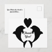 Carte Postale Dolphin Heart (Devant / Derrière)