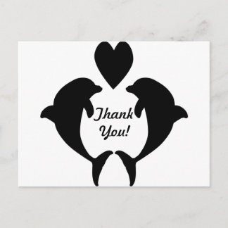 Carte Postale Dolphin Heart