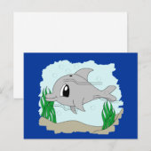 Carte postale Dolphin mignonne (Devant / Derrière)