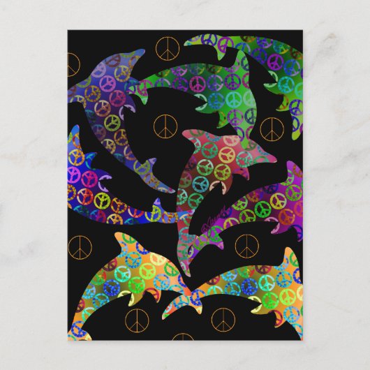 Carte postale Dolphin Peace Pod (Devant)