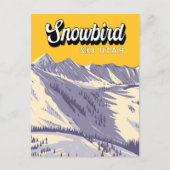 Carte Postale Domaine skiable de Snowbird Hiver Utah Vintage (Devant)