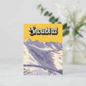Carte Postale Domaine skiable de Snowbird Hiver Utah Vintage (Debout devant)