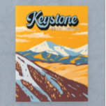Carte Postale Domaine skiable d'hiver de Keystone Colorado Vinta<br><div class="desc">Keystone Design d'art hivernal présentant le paysage hivernal.</div>