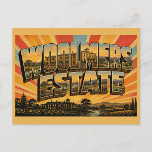 Carte Postale Domaine Woolmers TAS Art de voyage vintage