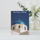 Carte Postale Dôme bleu, Santorin, Grèce (Debout devant)