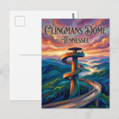 Carte Postale Dôme Clingmans Tennessee (Devant / Derrière)