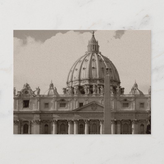 Carte Postale Dôme de la basilique Saint-Pierre de Rome (Devant)