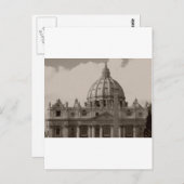 Carte Postale Dôme de la Basilique Saint-Pierre Rome (Devant / Derrière)