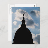 Carte Postale Dôme de la capitale Topeka Kansas (Devant / Derrière)