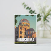 Carte Postale Dôme de la paix de Hiroshima au Japon (Debout devant)