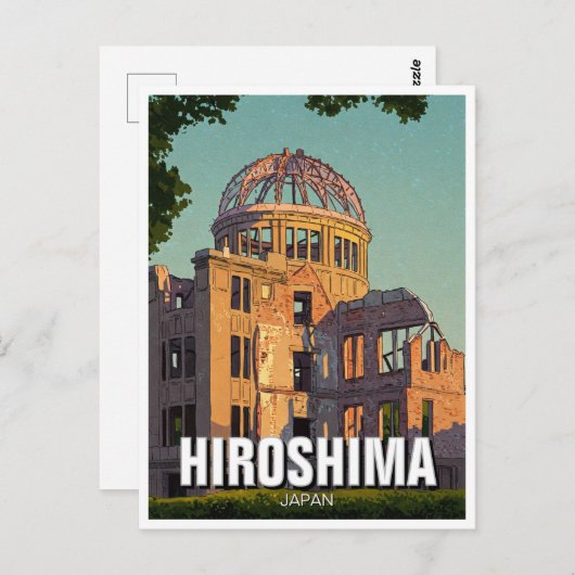 Carte Postale Dôme de la paix de Hiroshima Japon voyage (Devant / Derrière)