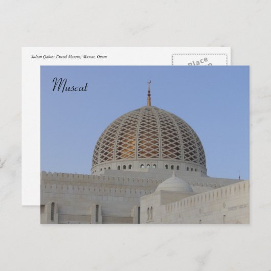 Carte Postale dôme de muscat (Devant / Derrière)