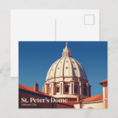 Carte Postale Dôme de Saint-Pierre (Cupole) Cité du Vatican (Devant / Derrière)