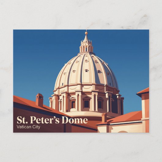 Carte Postale Dôme de Saint-Pierre (Cupole) Cité du Vatican (Devant)