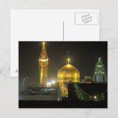 Carte Postale Dôme doré du complexe du sanctuaire de l'Imam Reza (Devant / Derrière)