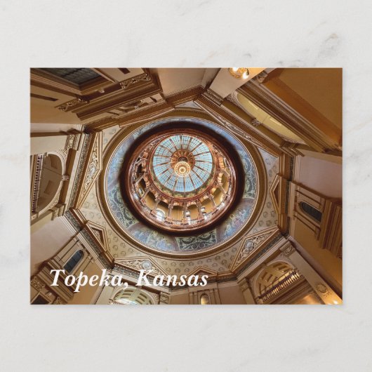 Carte Postale Dôme du Capitole de l'État de Topeka (Devant)