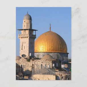 Carte Postale Dôme du Rocher, Al Aqsa au coucher du soleil, Jéru