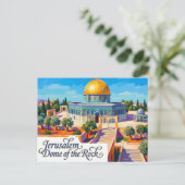 Carte Postale Dôme du Rocher Israël (Debout devant)