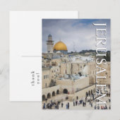 Carte Postale Dôme du Rocher | Place du Mur Occidental | Merci (Devant / Derrière)