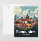 Carte Postale Dômes architecturaux de Buenos Aires (Devant / Derrière)