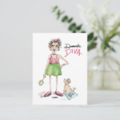 Carte Postale Domestic Diva doit choisir de faire les tâches mén (Debout devant)