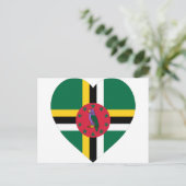Carte Postale Dominique - Coeur du drapeau (Debout devant)