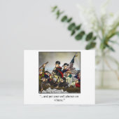 Carte Postale Don de dessin humoristique patriotique ! (Debout devant)