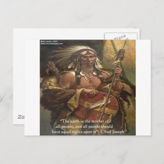 Carte Postale Don de devis Chef Joseph & Nature Tee - shirts et (Devant / Derrière)