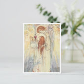 Carte Postale Don de l'Ange Illustration Vintage (Debout devant)