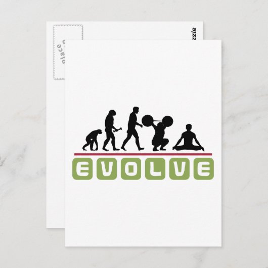 Carte Postale Don de Yoga Evolve (Devant / Derrière)