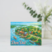 Carte Postale Don Det, Si Phan Don Laos (Debout devant)