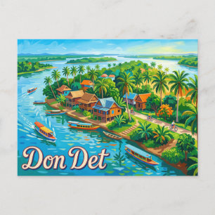 Carte Postale Don Det, Si Phan Don Laos