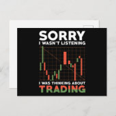 Carte Postale Don d'investisseur Stock trader (Devant / Derrière)