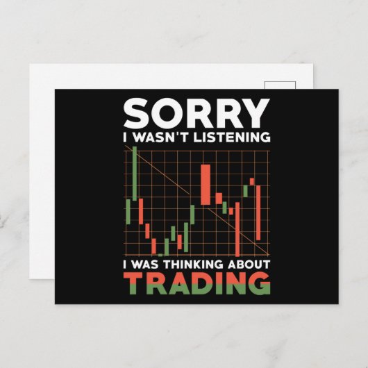 Carte Postale Don d'investisseur Stock trader (Devant / Derrière)