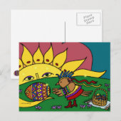 Carte Postale Don d'oiseaux du Sun Ukrainian Folk Art (Devant / Derrière)