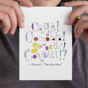 Carte Postale Don Giovanni Mozart Opera Italien Citation de gour