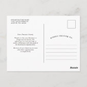 Carte Postale Don politique | Merci à thème patriotique (Dos)