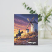 Carte Postale Don Quichotte à Consuegra Espagne Voyage (Debout devant)