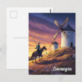 Carte Postale Don Quichotte à Consuegra Espagne Voyage (Devant / Derrière)