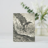 Carte Postale Don Quichotte et les moulins à vent (Debout devant)