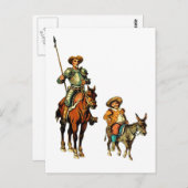 Carte Postale Don Quichotte et Sancho Panza (Devant / Derrière)