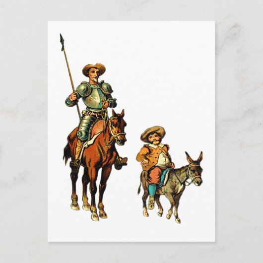 Carte Postale Don Quichotte et Sancho Panza (Devant)