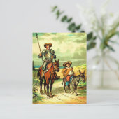Carte Postale Don Quichotte et Sancho Panza (Debout devant)