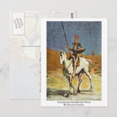 Carte Postale Don Quichotte Et Sancho Panza De Honore Daumier (Devant / Derrière)