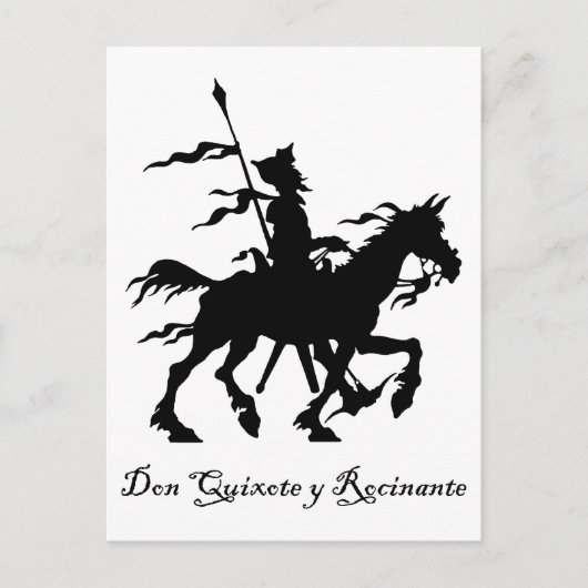 Carte Postale Don Quichotte y Rocinante (Devant)